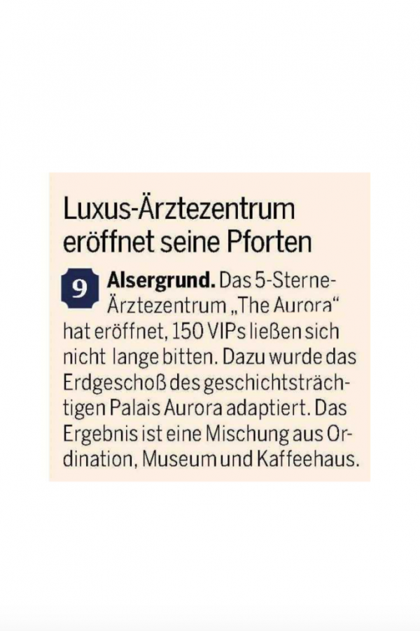 Luxus-Ärztezentrum eröffnet seine Pforten in Alsergrund